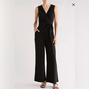 Vince Camuto Black Sleeveless Jumpsuit